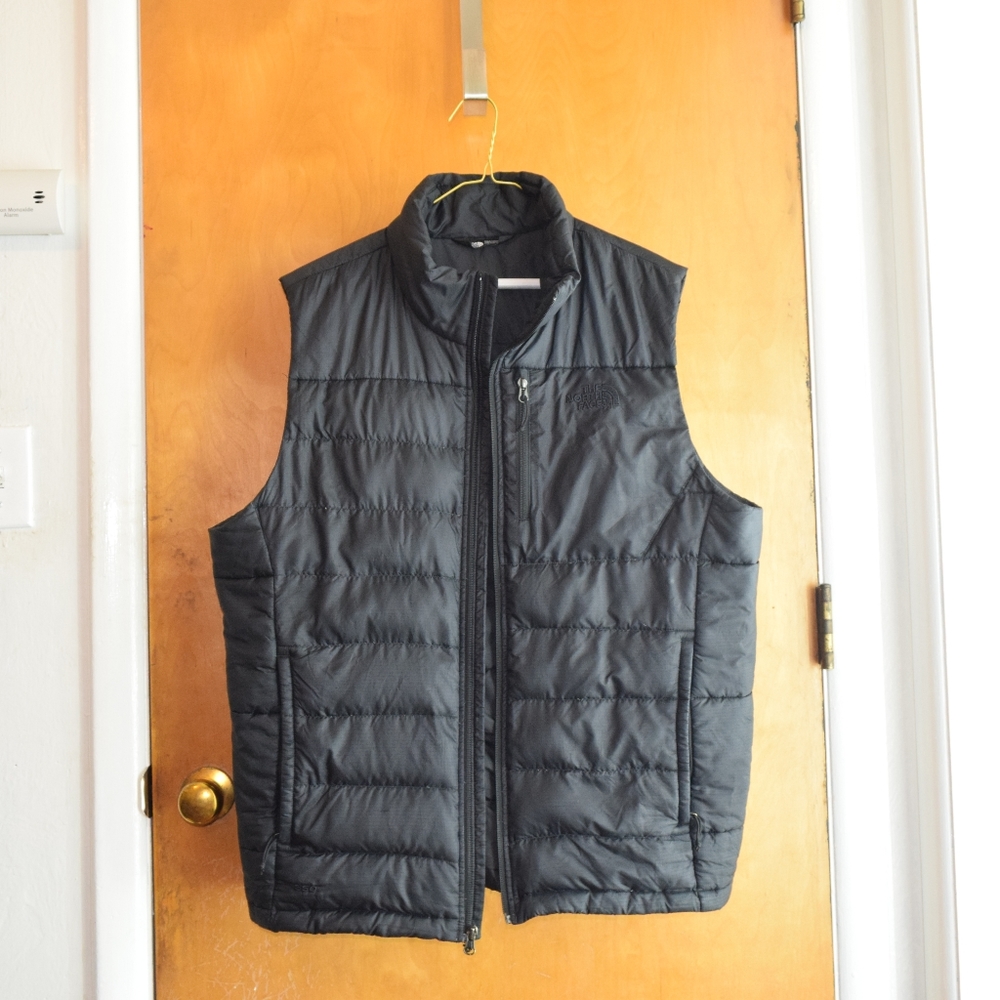 The North Face Black Puffer Vest Full Zip Pockets Insulated Size Large